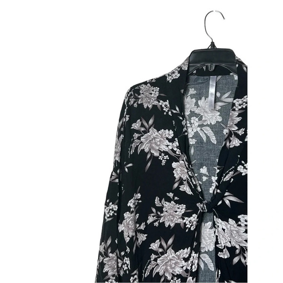 1658. SPIRITUAL GANGSTER SWIMSUIT COVERUP‎ FLORAL PATTERN POCKETS ONE SIZE BLACK - Picture 3 of 9